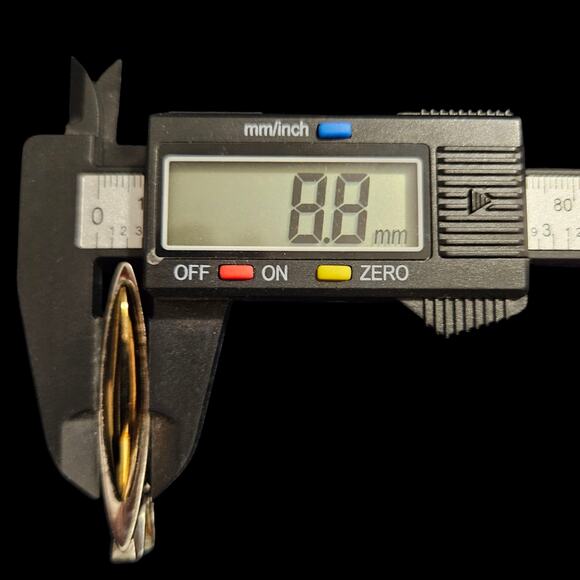 Anson Silver Tone & Copper Oval Cufflinks w/ Tie Clip Vintage Set - Picture 10 of 10